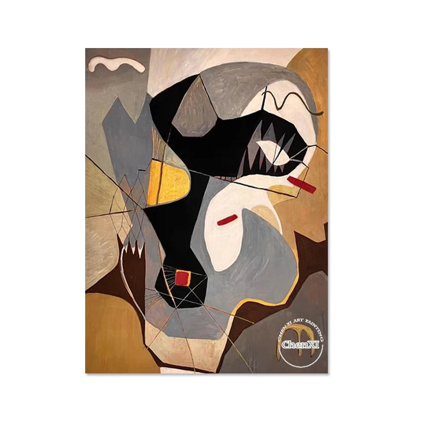 Modern Canvas Wall Figure Picture Large Size Black And Gray Art Textured Oil Paintings No Framed Abstract Sleeping Room Decor